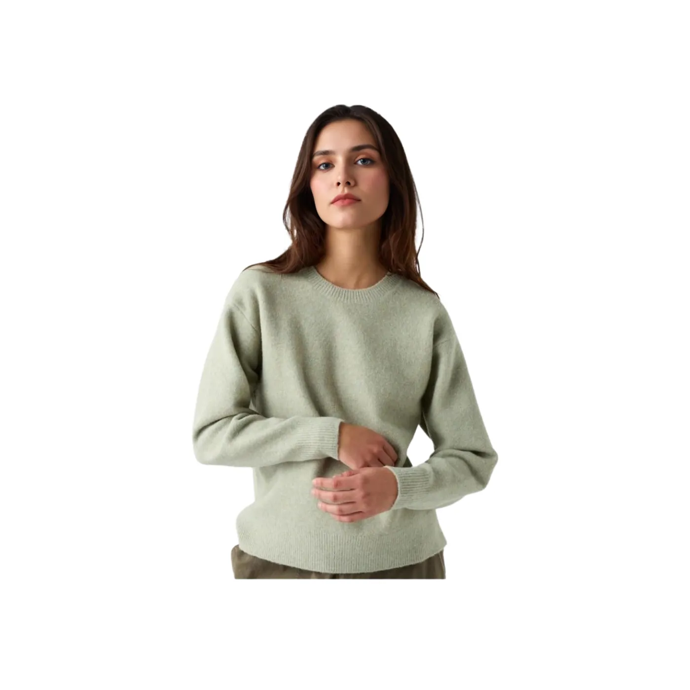 UNIQLO Свитер Женский Светло-Зеленый