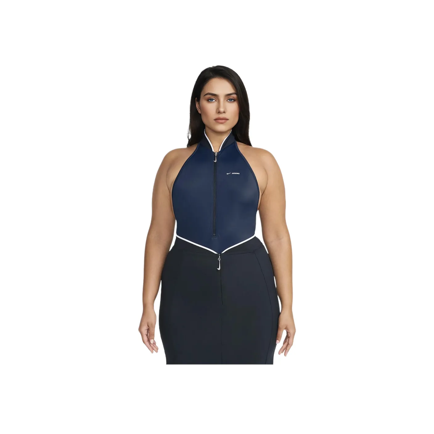 Jacquemus X Nike One Piece Swimsuits Women's Dark Blue Black