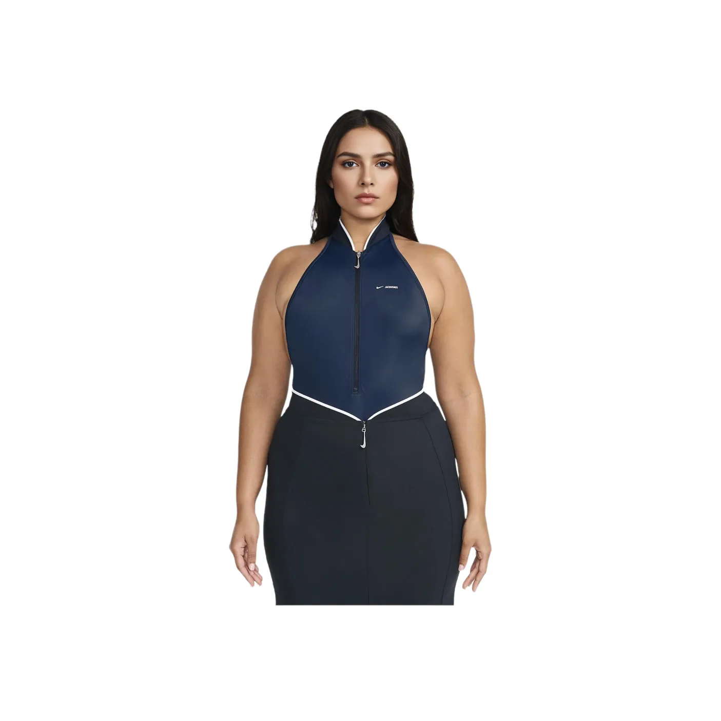 Nike x Jacquemus One piece Swimsuit Women's Dark Black Blue