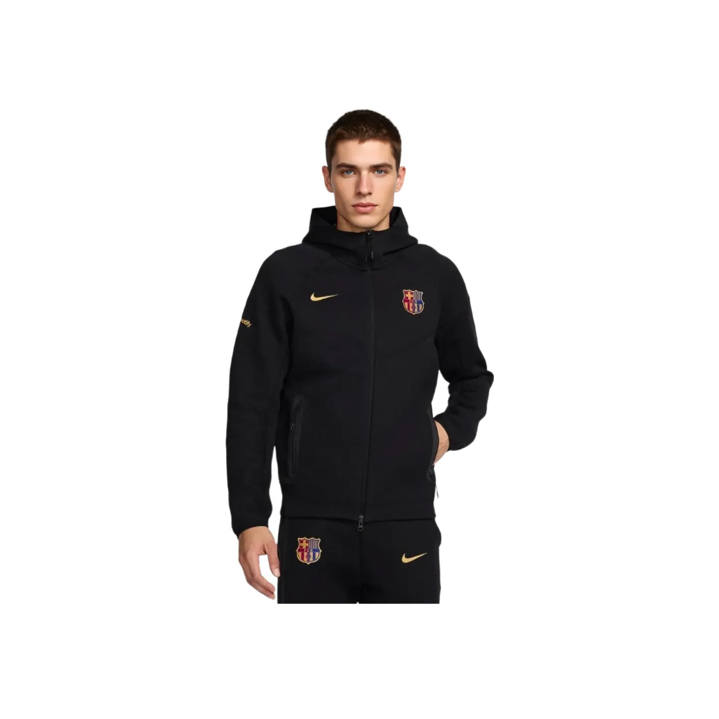 Nike F.C. Barcelona Tech Fleece Windrunner Sweatshirt Men's Black