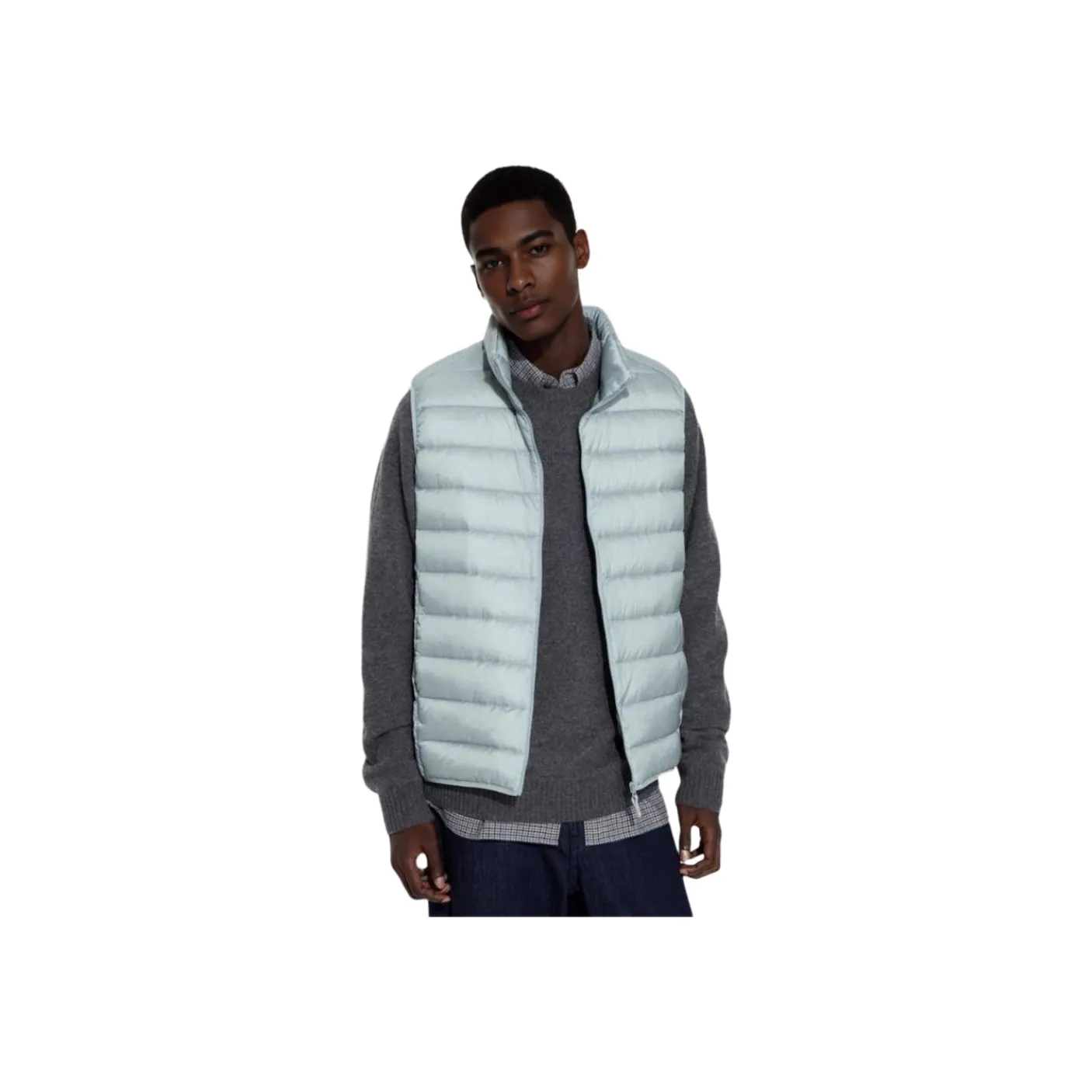 UNIQLO Светло-серые мужские жилеты