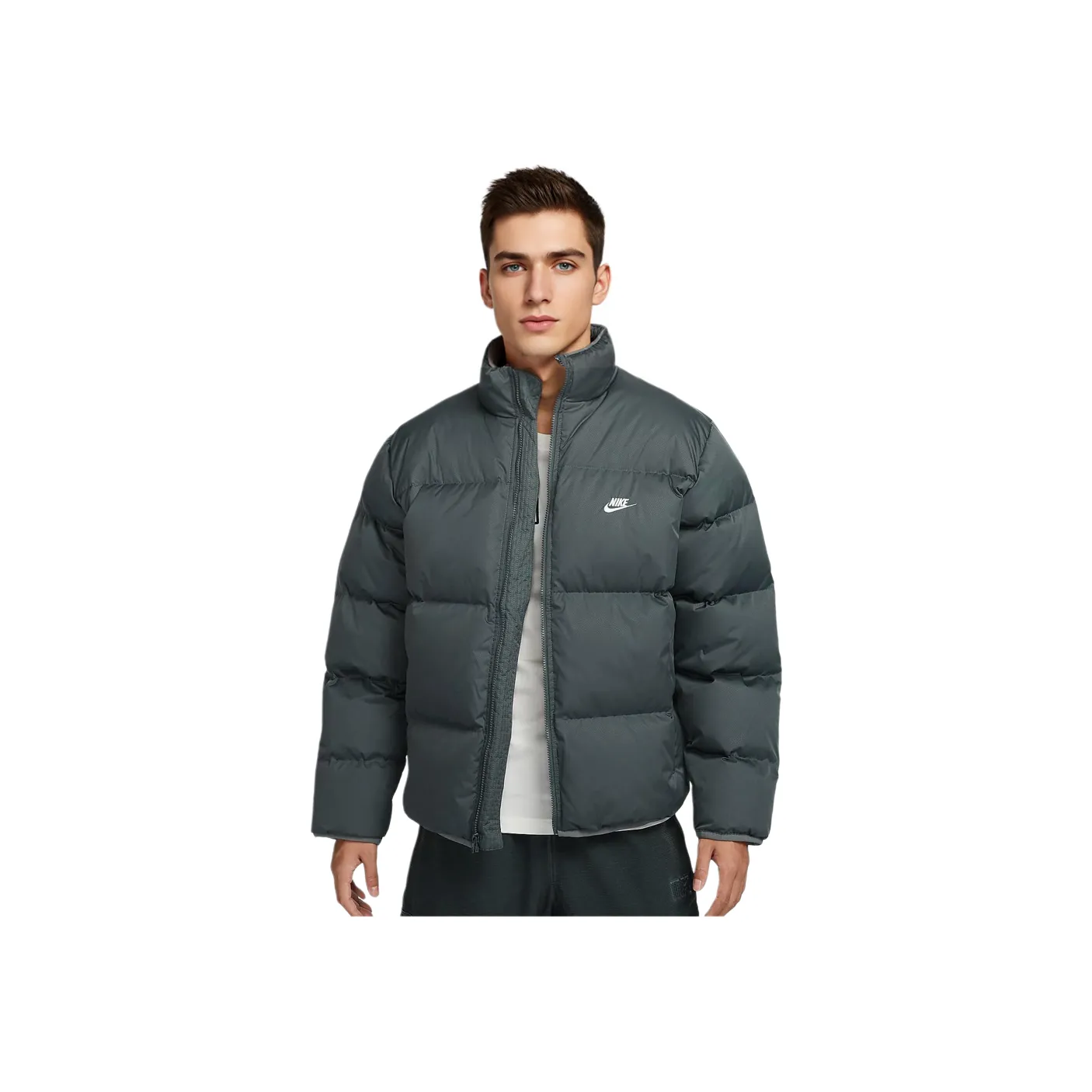 Nike ClubTherma FIT Down Jacket Men's Iron Gray/White