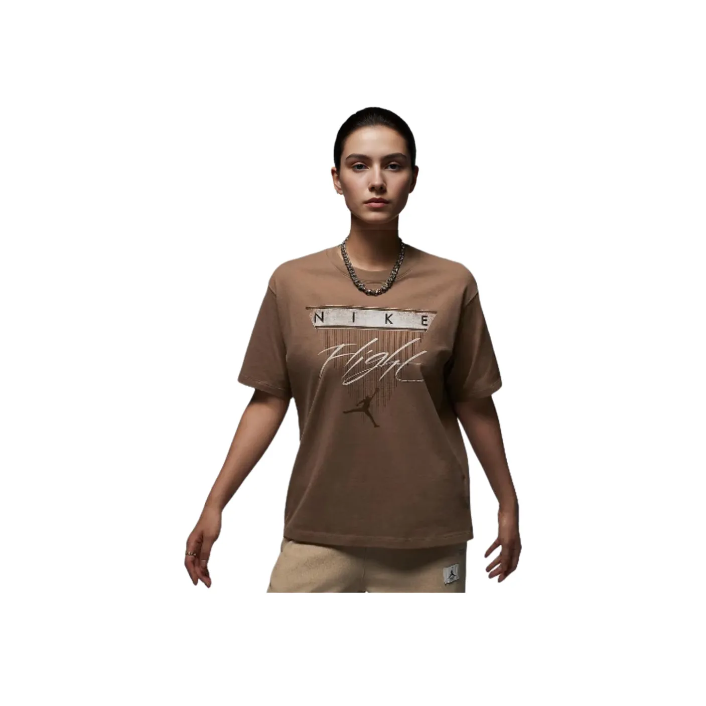 Jordan Flight Heritage T-Shirt Женская Ancient Brown