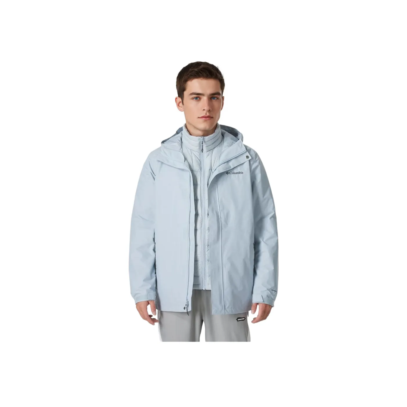 Columbia 24 Fall Outdoor Hiking, Urban Living/Travel/Commuting Windproof Thermal Windbreaker Jacket Men's Blue