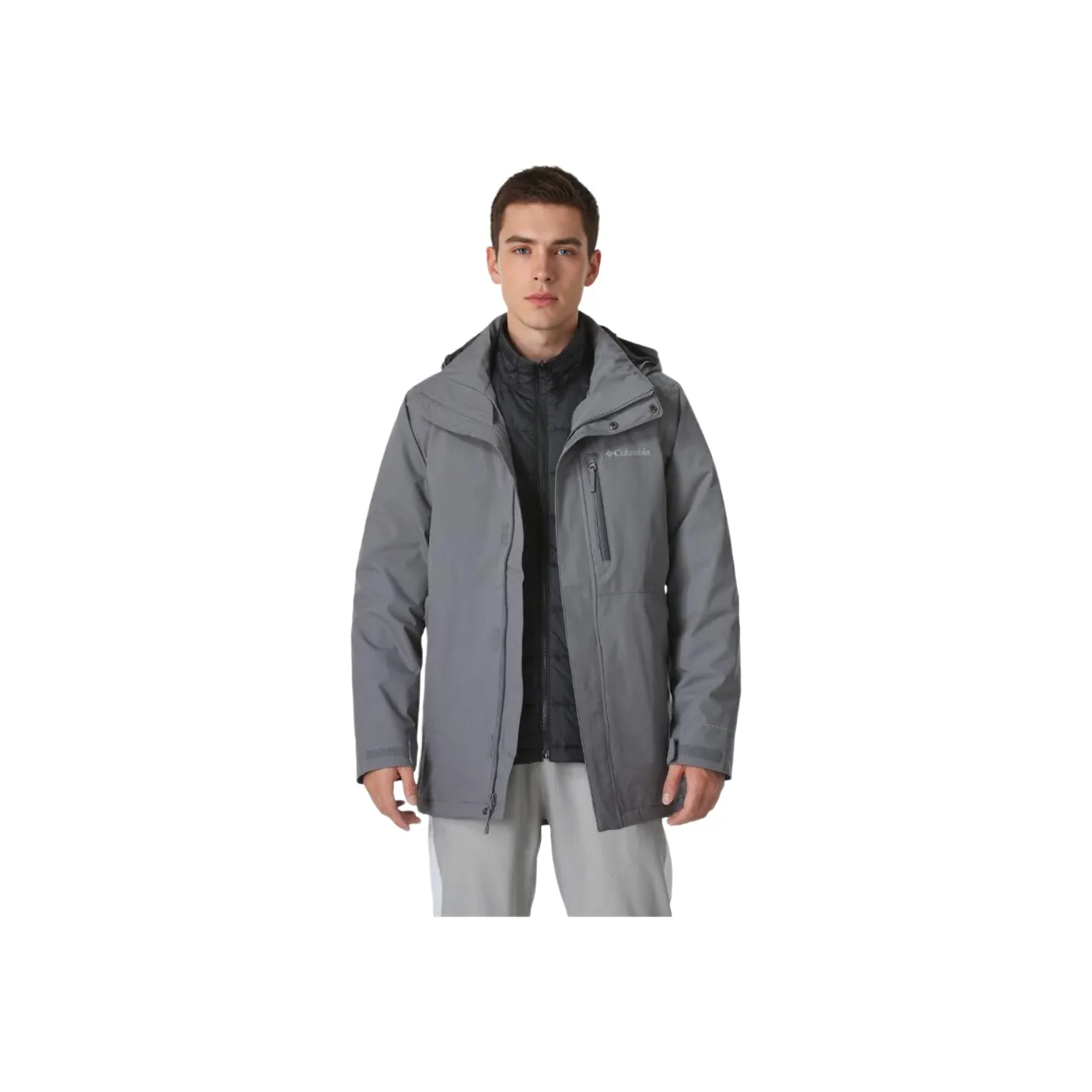 Columbia Omni Heat Windbreaker Jackets Men Gray