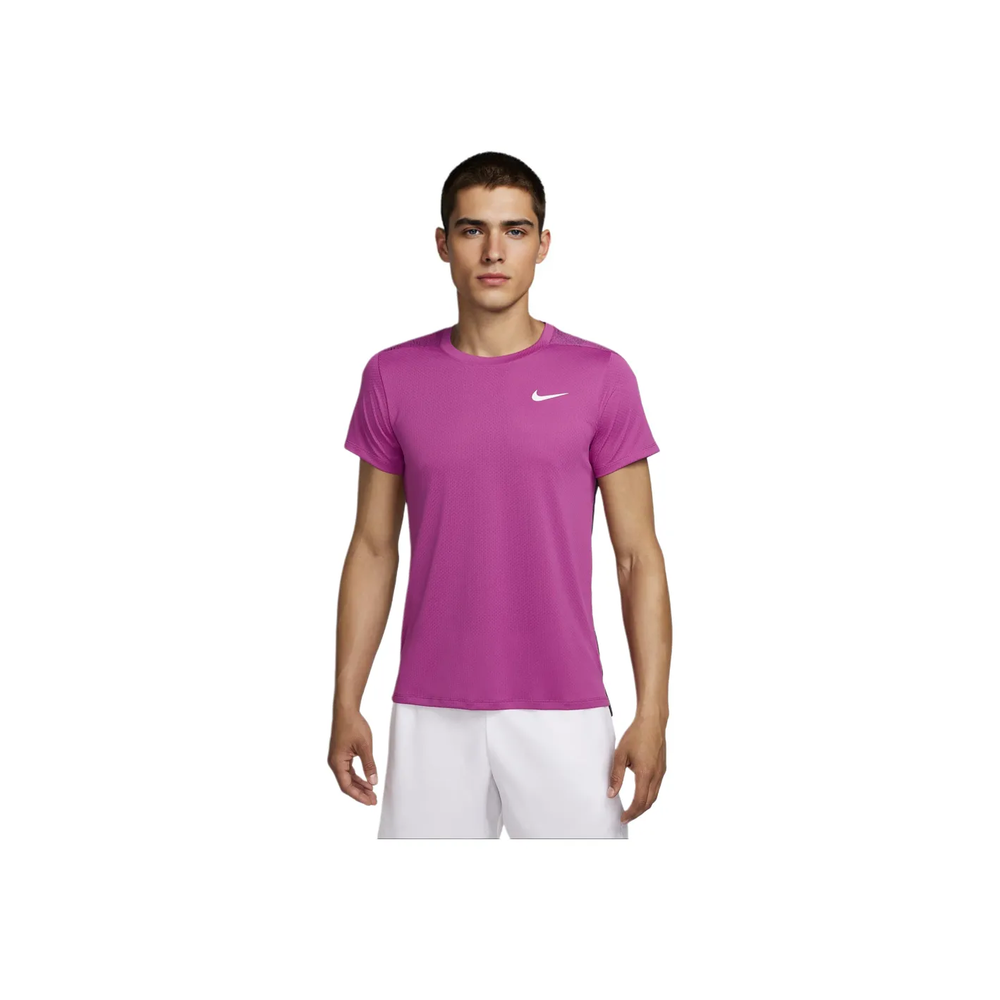 Nike Court SlamDri Форма Теннис Топ T Рубашка Мужская Hot Фуксия Белый
