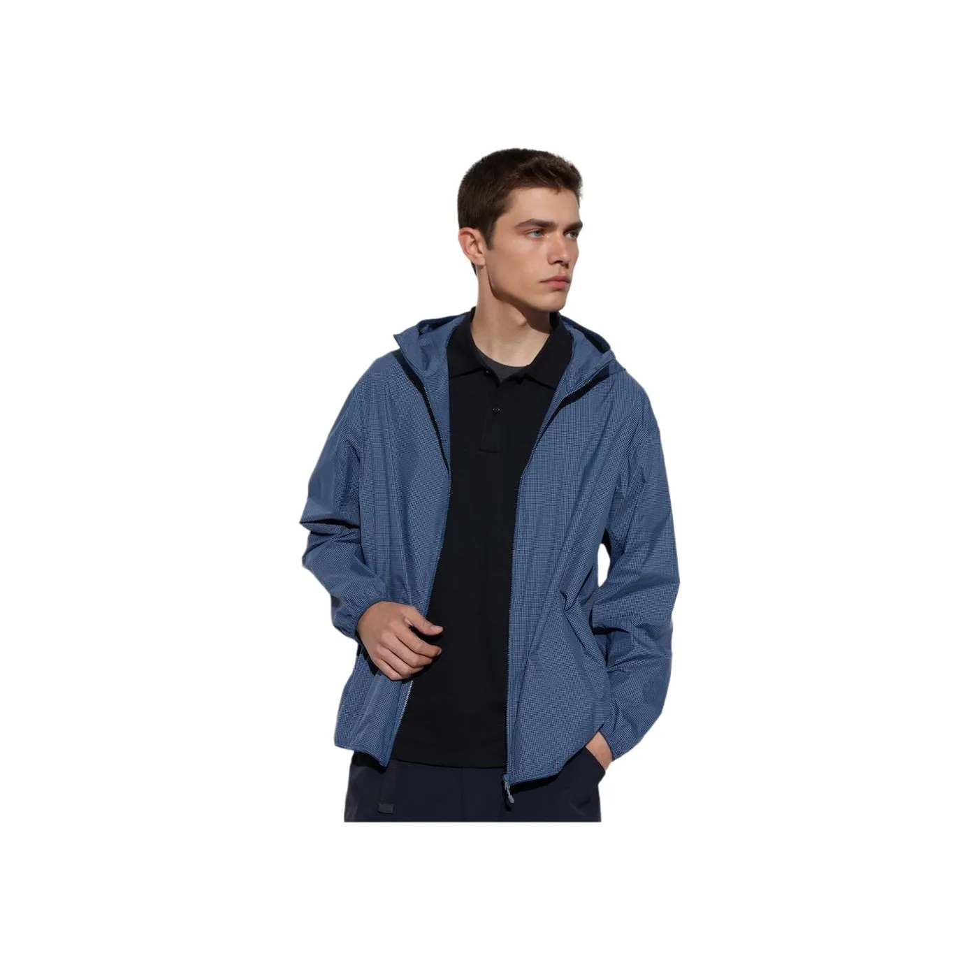 UNIQLO Breathable Water Resistant UV Protection Sun Protection Clothing Men Sea Blue