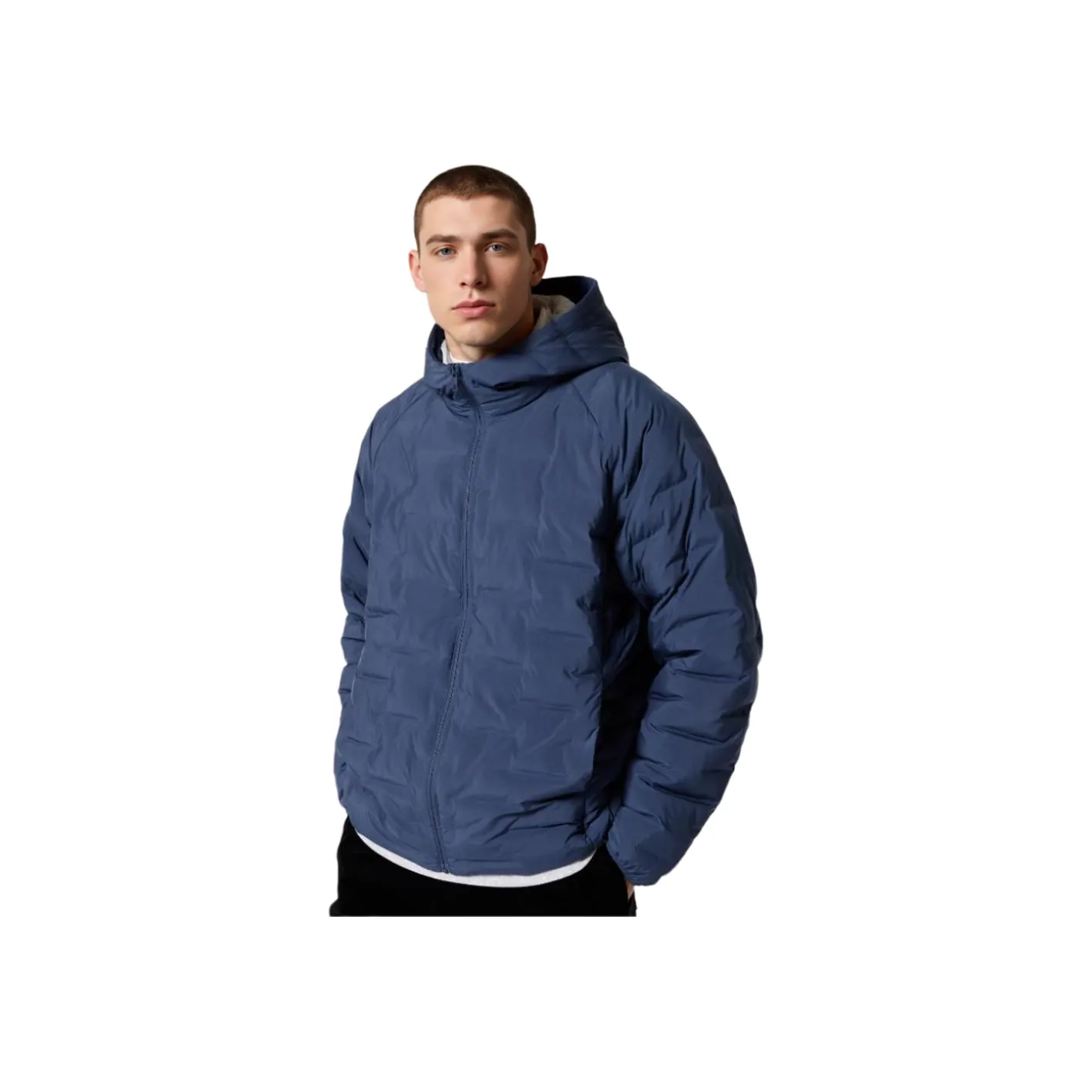 UNIQLO Хлопковый пуховик Мужской Морской синий