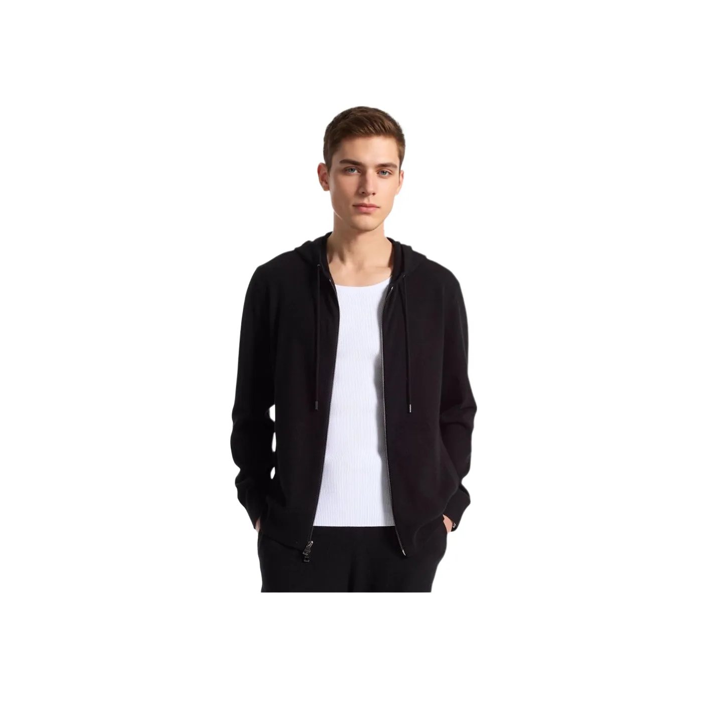 MICHAEL KORS Wool And Cashmere Blend Zip Up Hoodie