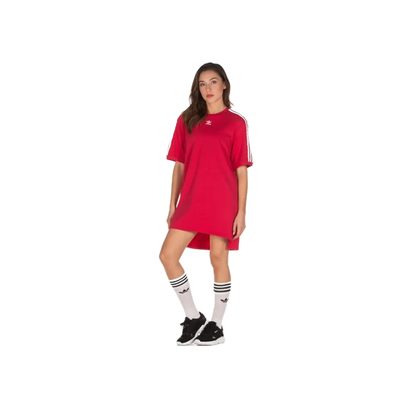 Adidas Originals Short-Sleeved Dresses Women's Fuchsia
