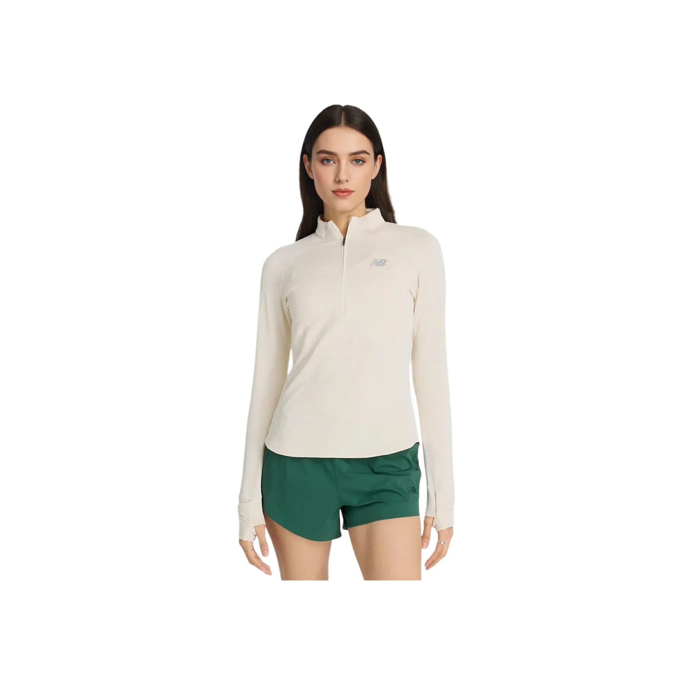 New Balance Heat Grid Raglan Sleeve T Shirt Women's Linen Mixed Color