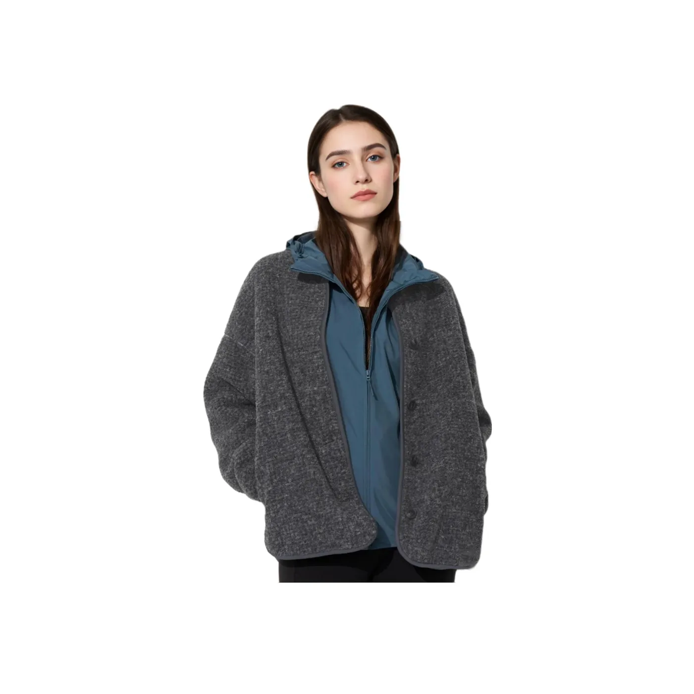 UNIQLO Velvet feel Coat Women's Dark Gray