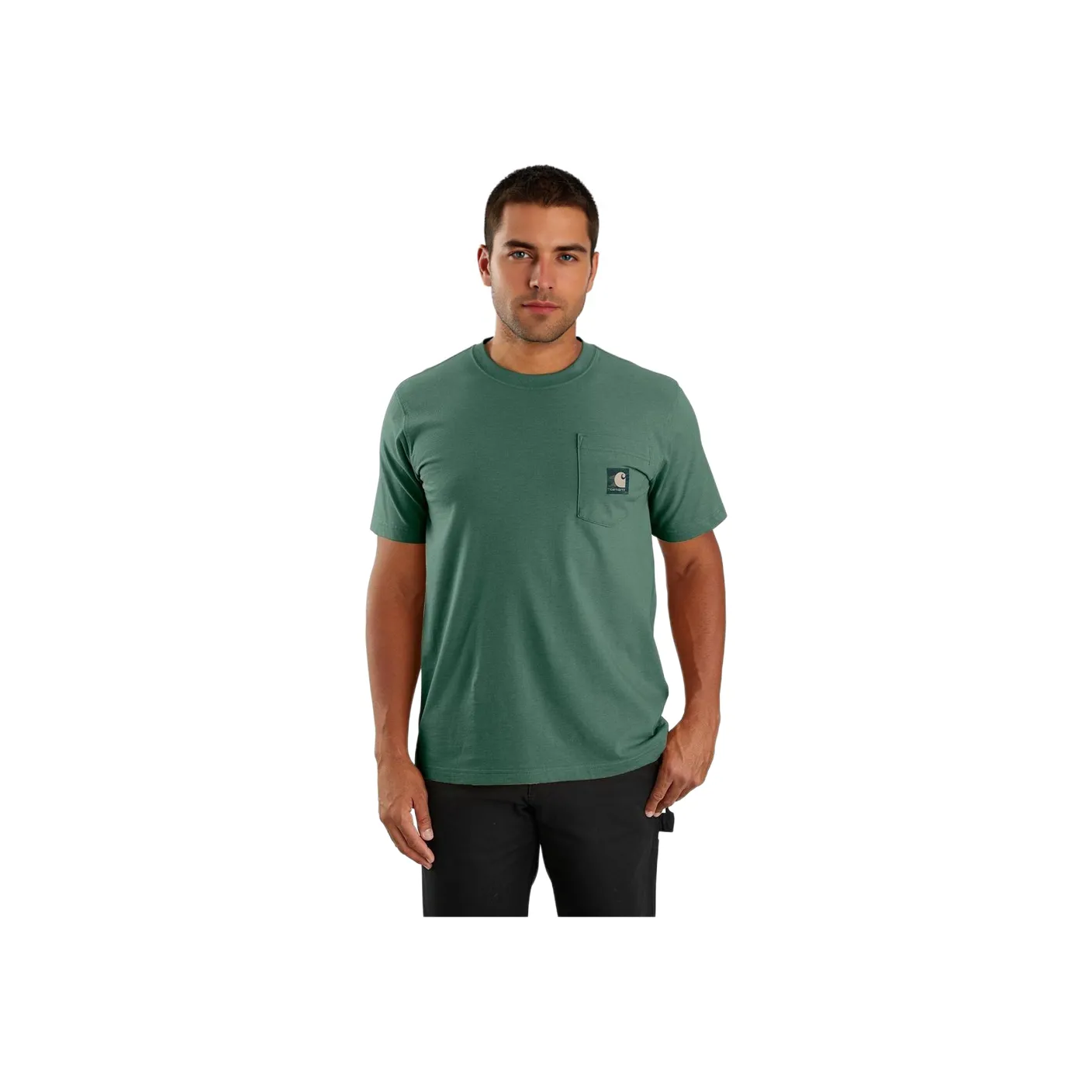 Carhartt 106532 Lightweight Short Sleeve Pocket Camo Patch T Shirt T Shirt Relaxed Fit Men's