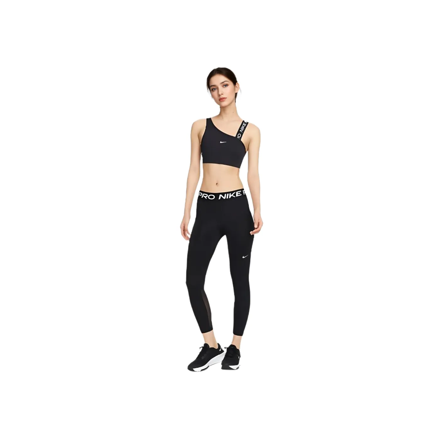 Nike ProSwoosh Asymmetrical Sports Underwear Women's Black/Black/White/White