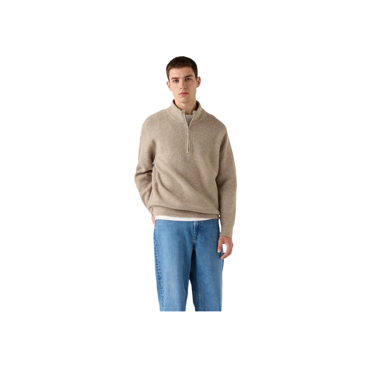 UNIQLO Sweaters Men Dark Beige