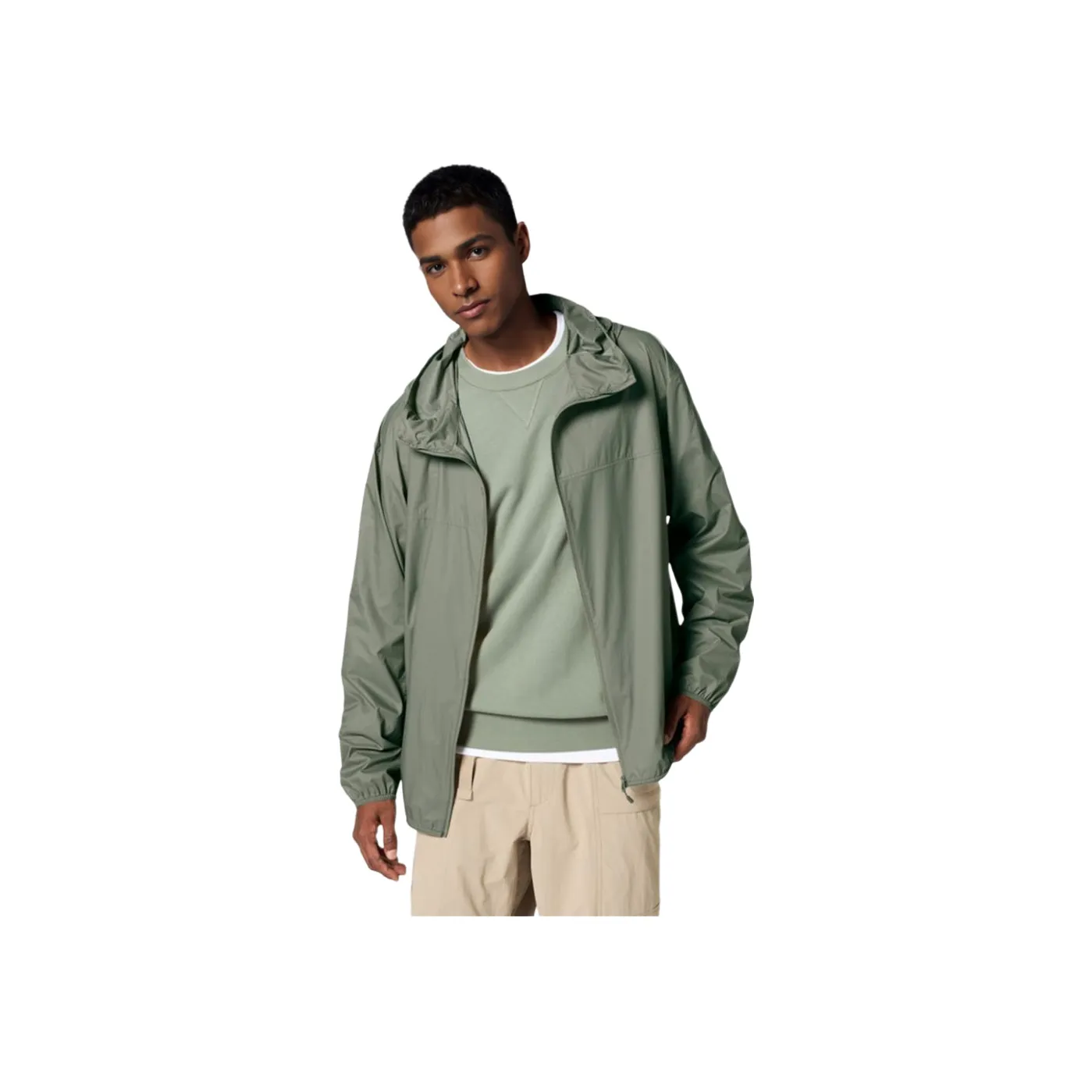 UNIQLO Breathable Windproof Sun Protection Clothing Men's Grass Green