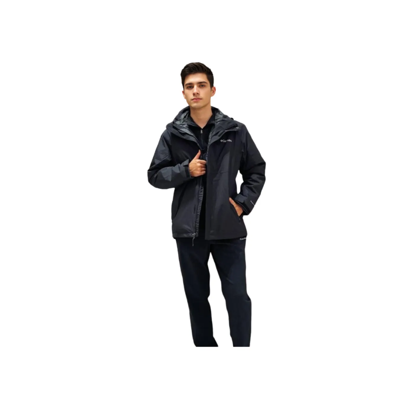 Columbia Windbreaker Jackets Men Black