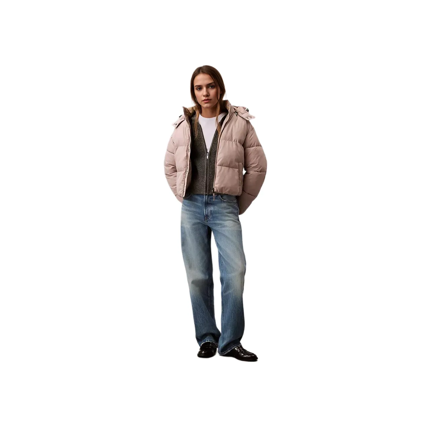 CALVIN KLEIN Puffer Jacket Women's Khaki