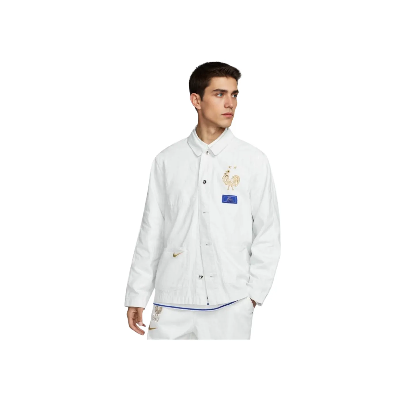 nike Франция 2024 Life Без подкладки Chore Куртки Пальто Мужской Белый