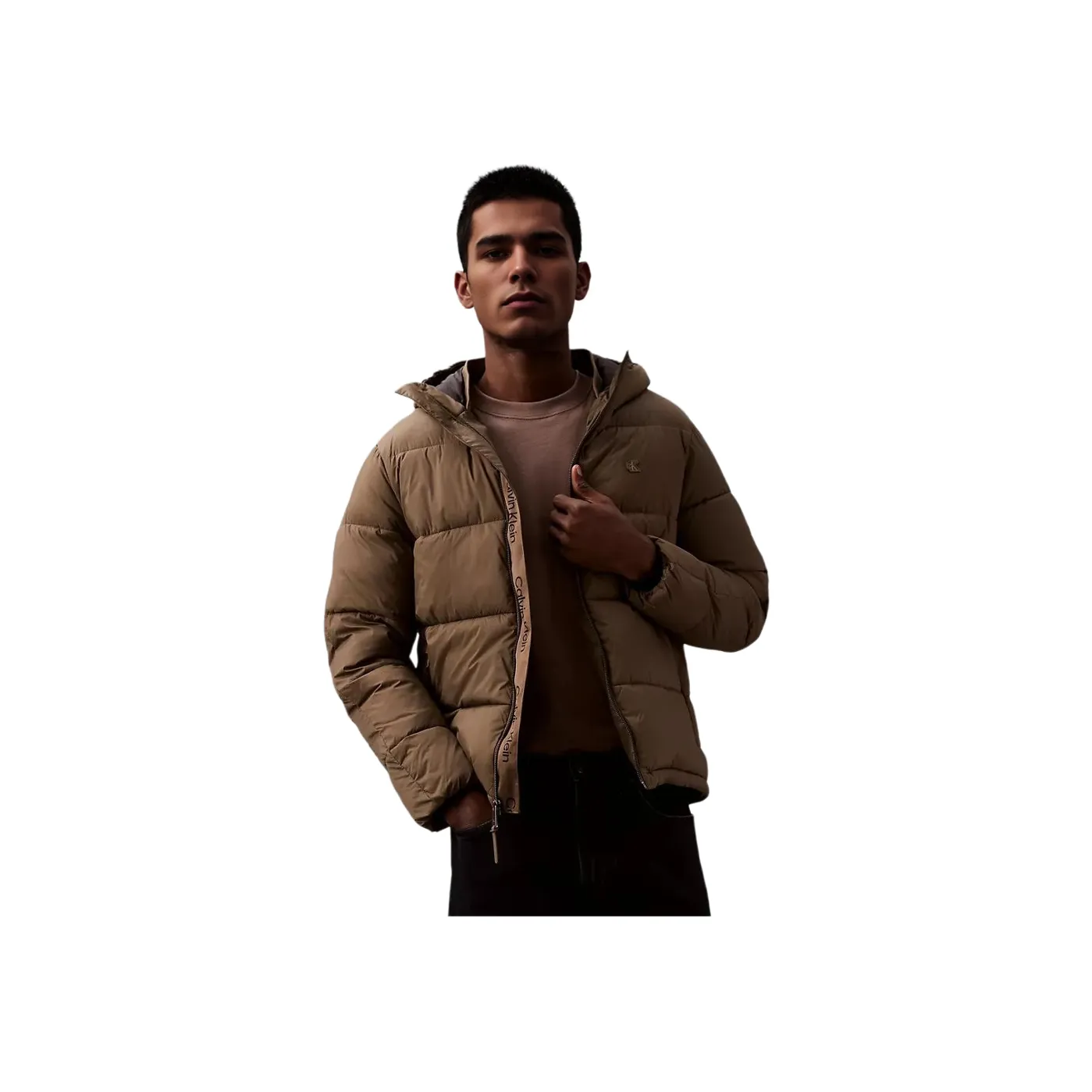 CALVIN KLEIN Пуховик Мужской Коричневый
