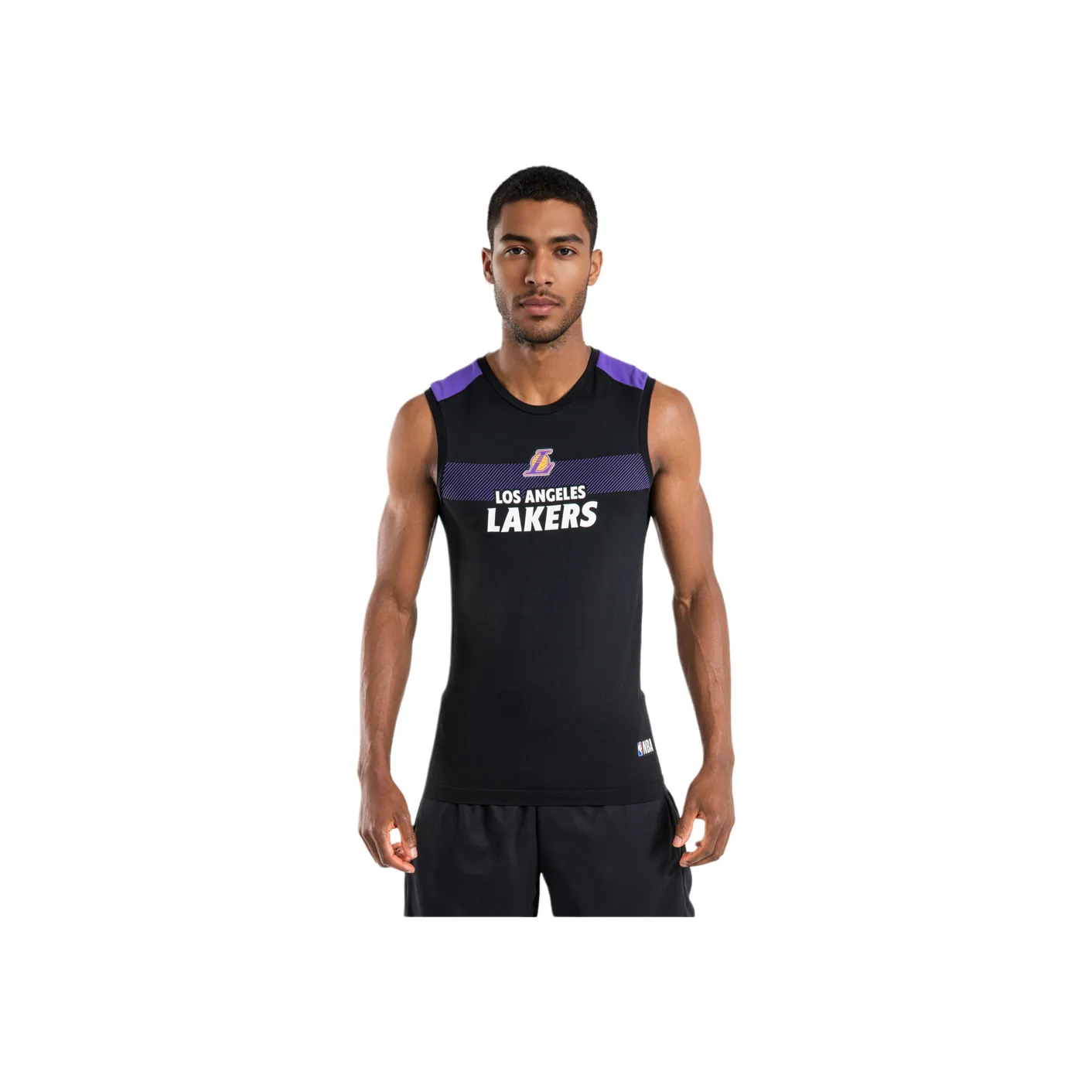 Nba X DECATHLON Los Angeles Lakers Basketball Jerseys Men Black/Violet