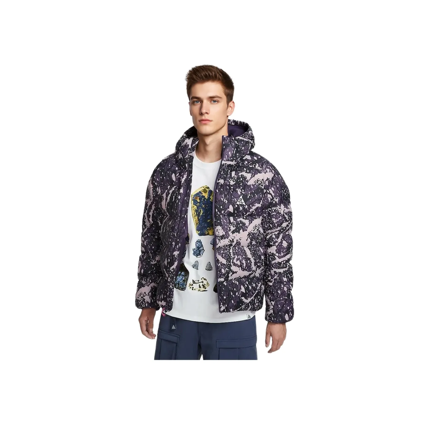 Nike PrimaLoft Puffer Jackets Men Ebony Purple
