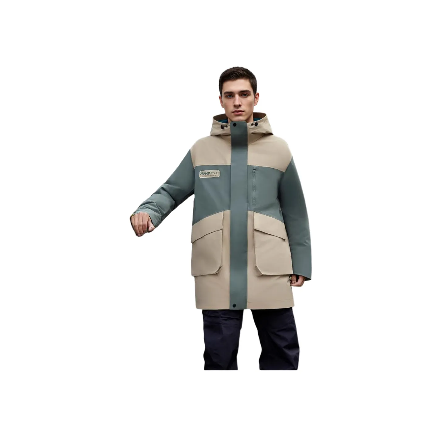 361° Down Jacket Men's Light Army Green Sparrow Brown