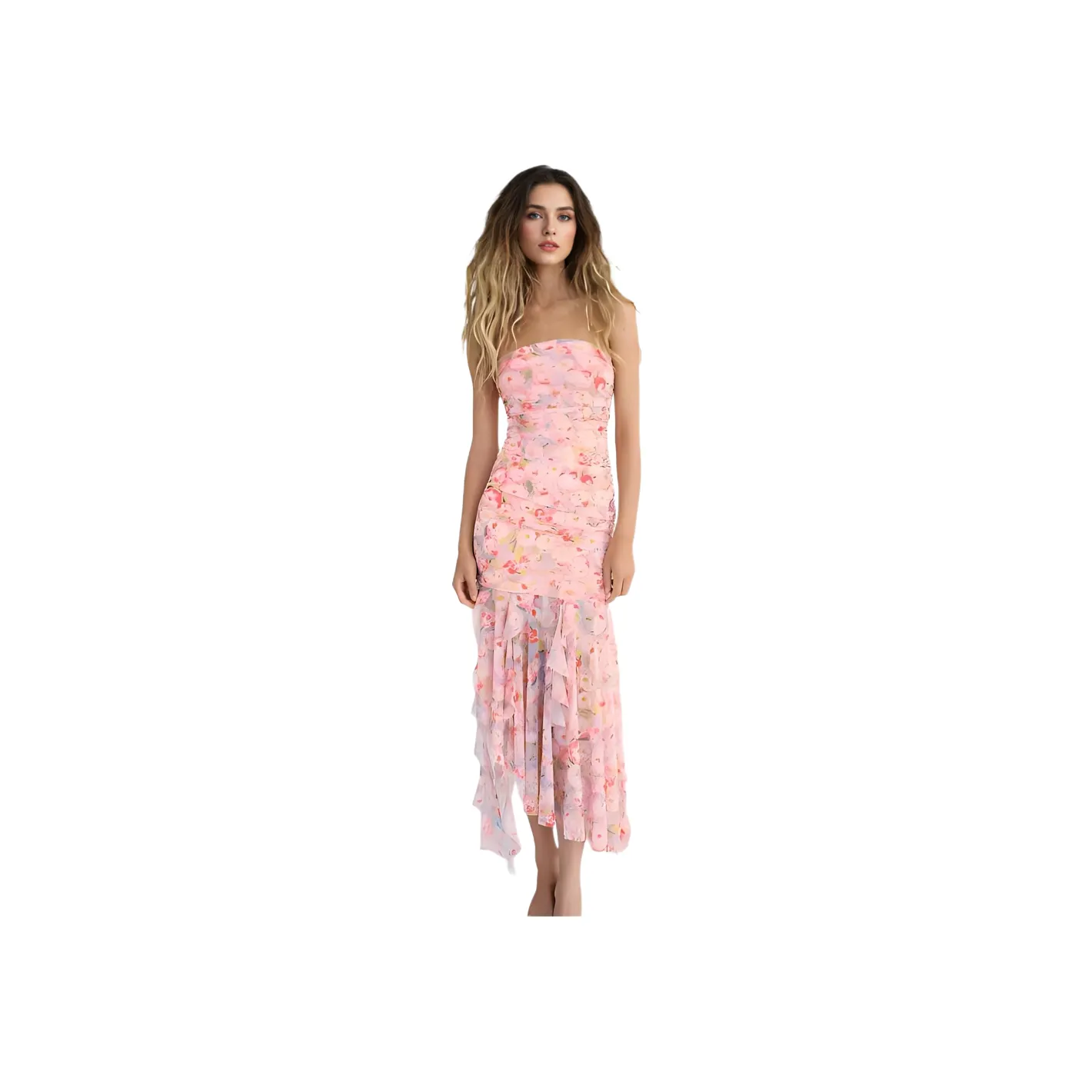 ZARA Sleeveless Dress Women's Pink