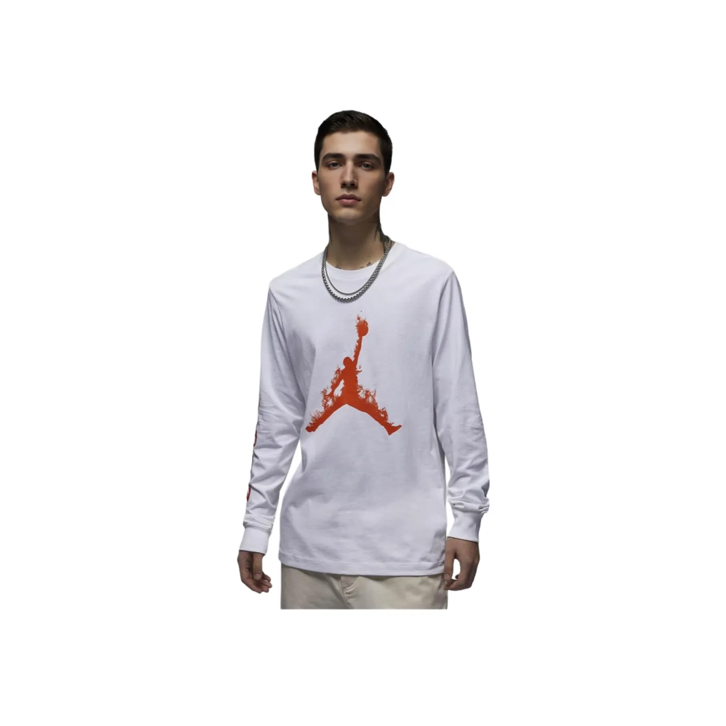 Jordan T Shirts Men White/Orange