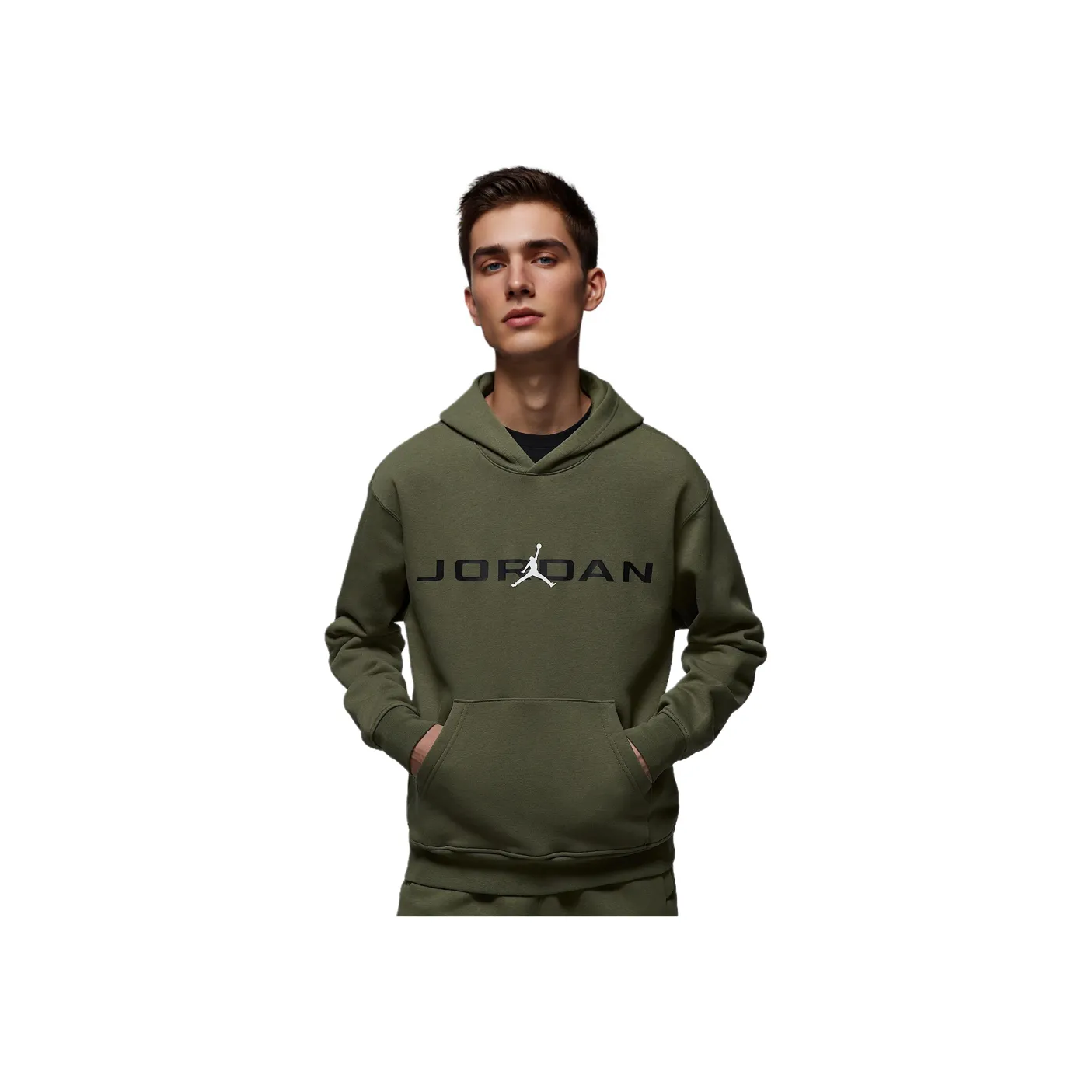 Jordan Essentials Толстовка Мужская Средне-оливково-зеленая