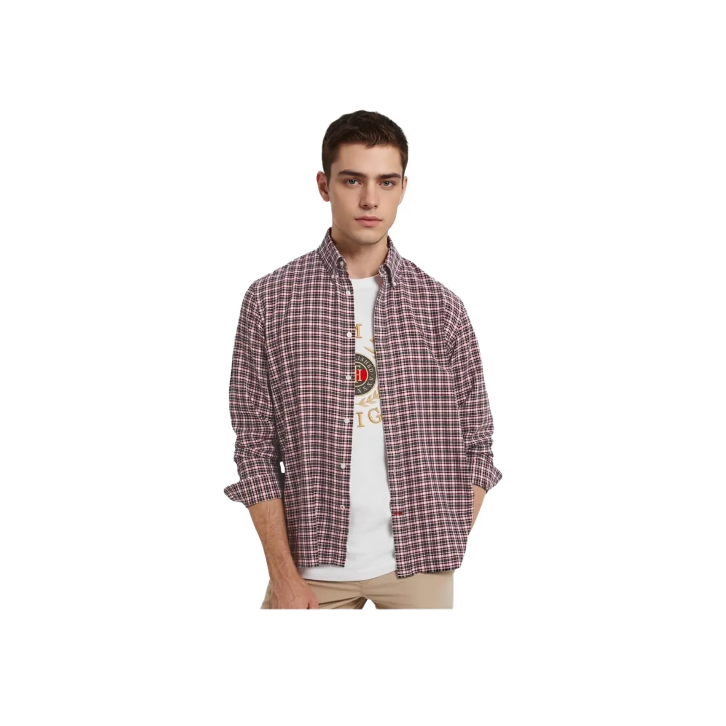 Tommy Hilfiger FW24 Рубашка Мужская Многоцветная Клетка