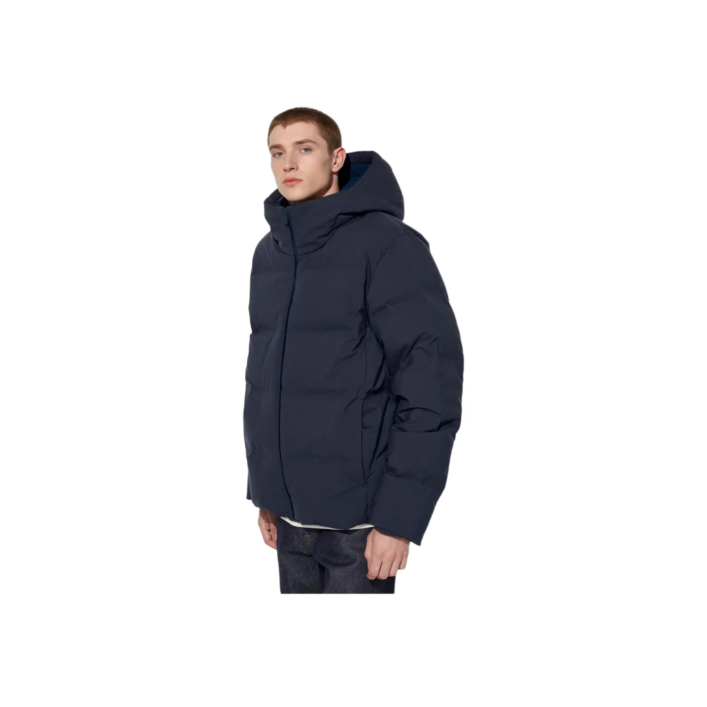 UNIQLO Пуховик Мужской Темно-Синий