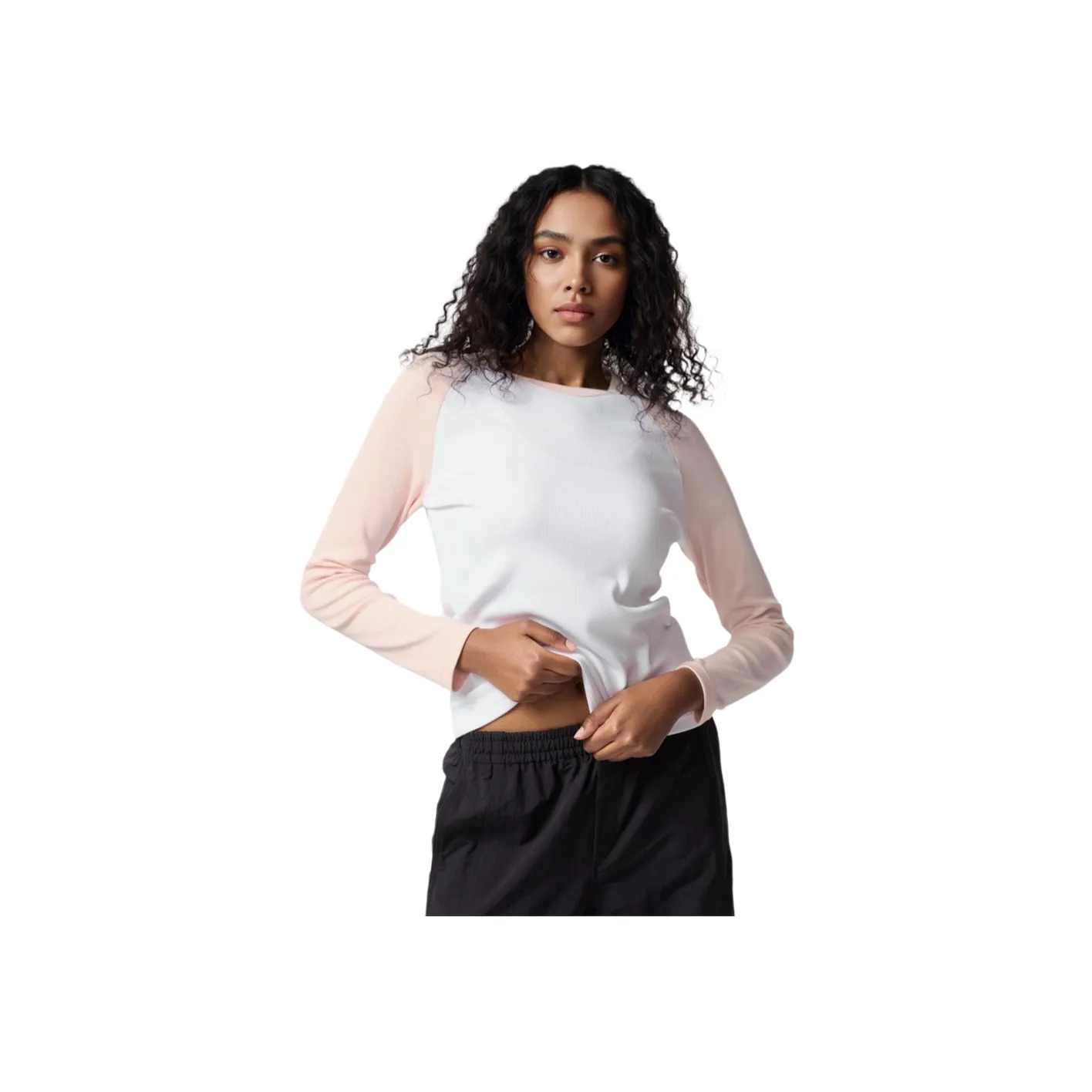 UNIQLO Raglan Sleeve T Shirt Women's Pastel Pink