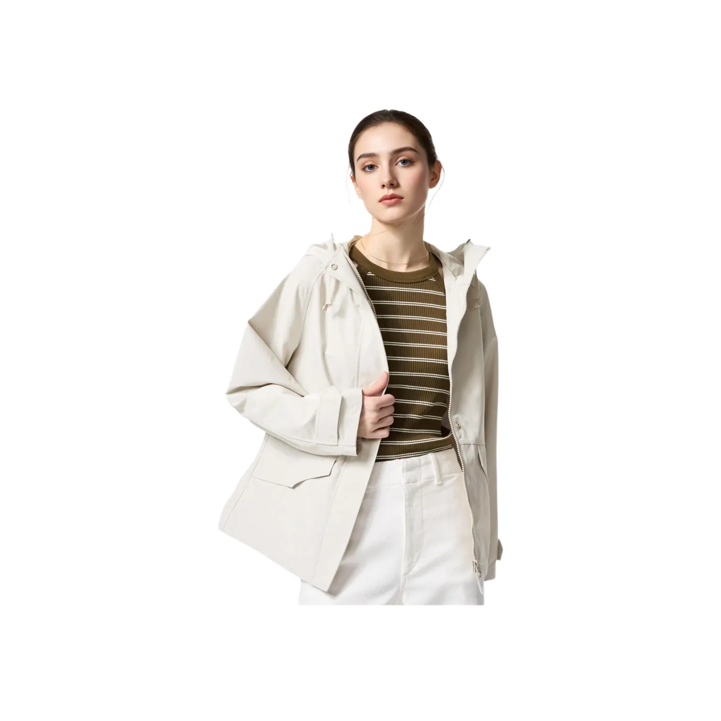 UNIQLO Куртки и Пальто Женские Бежевые