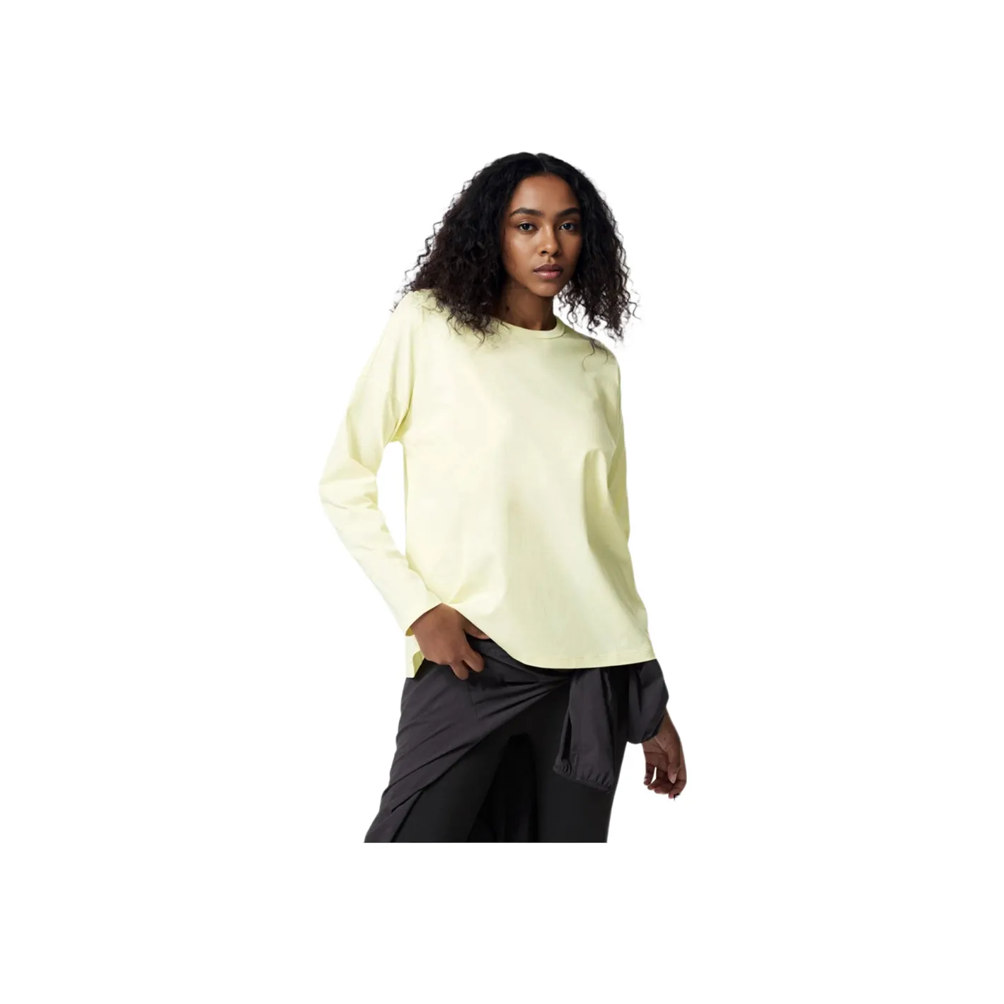 UNIQLO Drop Shoulder Sleeve T Shirt Women's Cream