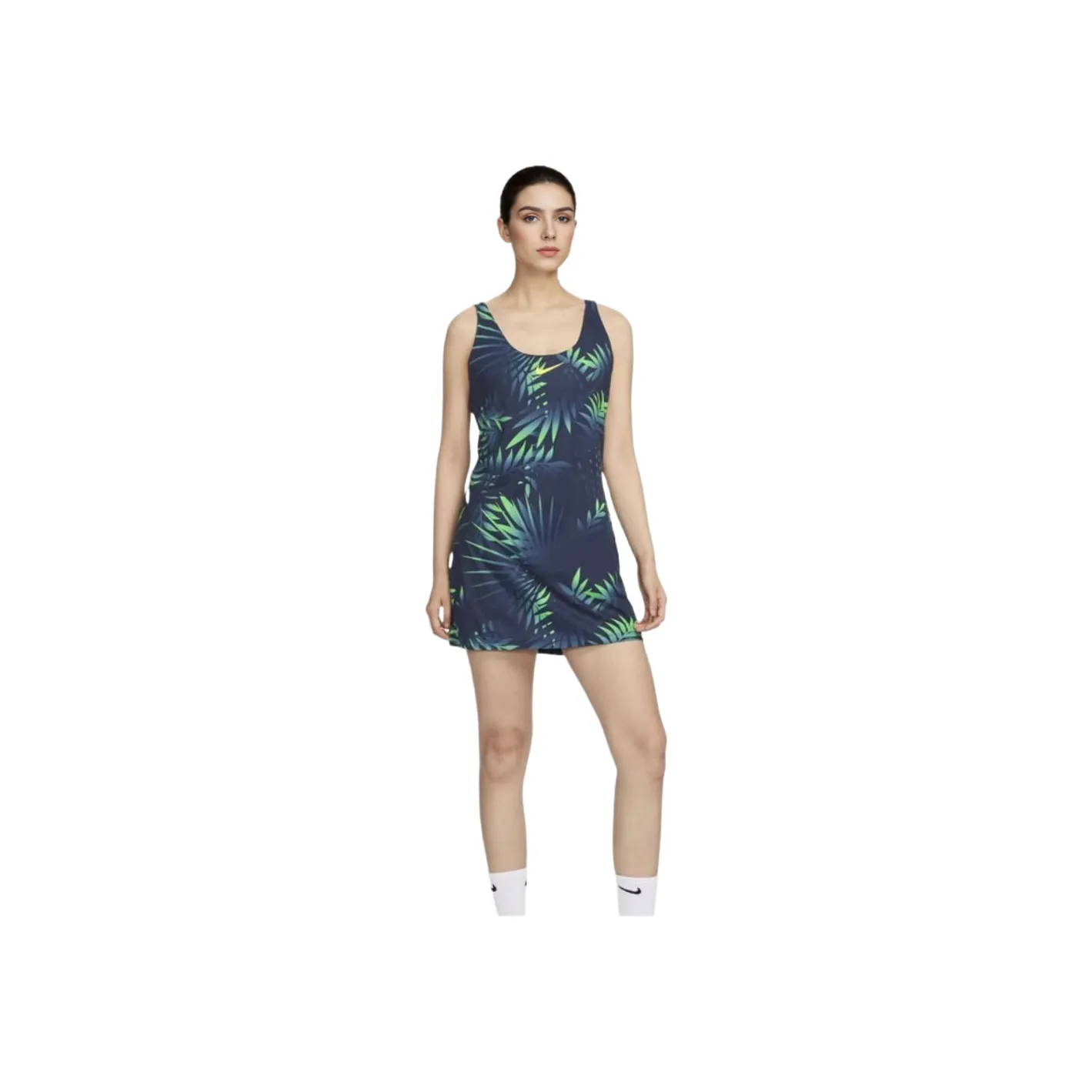 Nike Sleeveless Dresses Women's Black Blue/Dynamic Yellow/498