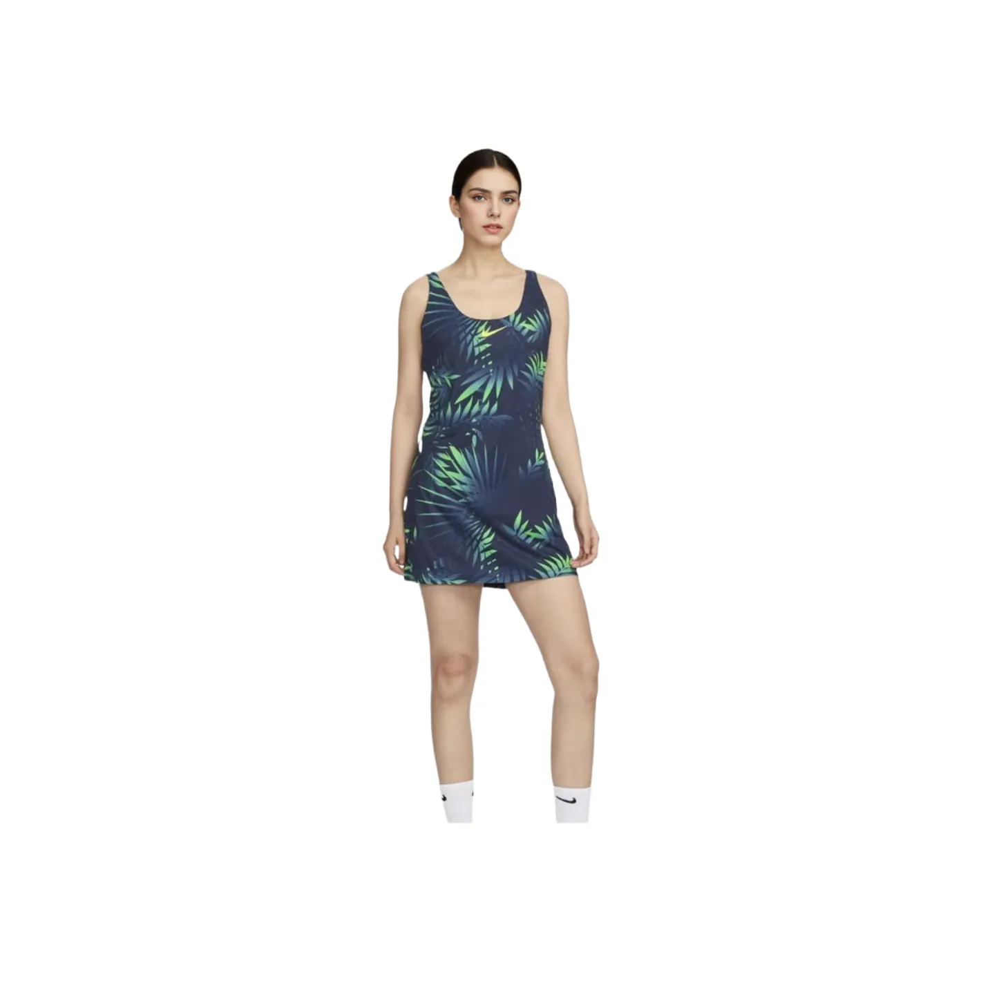Nike OUTLETS Sleeveless Dress Women's Black Blue/Dynamic Yellow