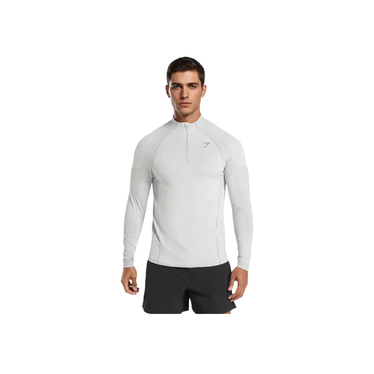 GYMSHARK Fitness Clothing Men Light Gray/Medium Gray