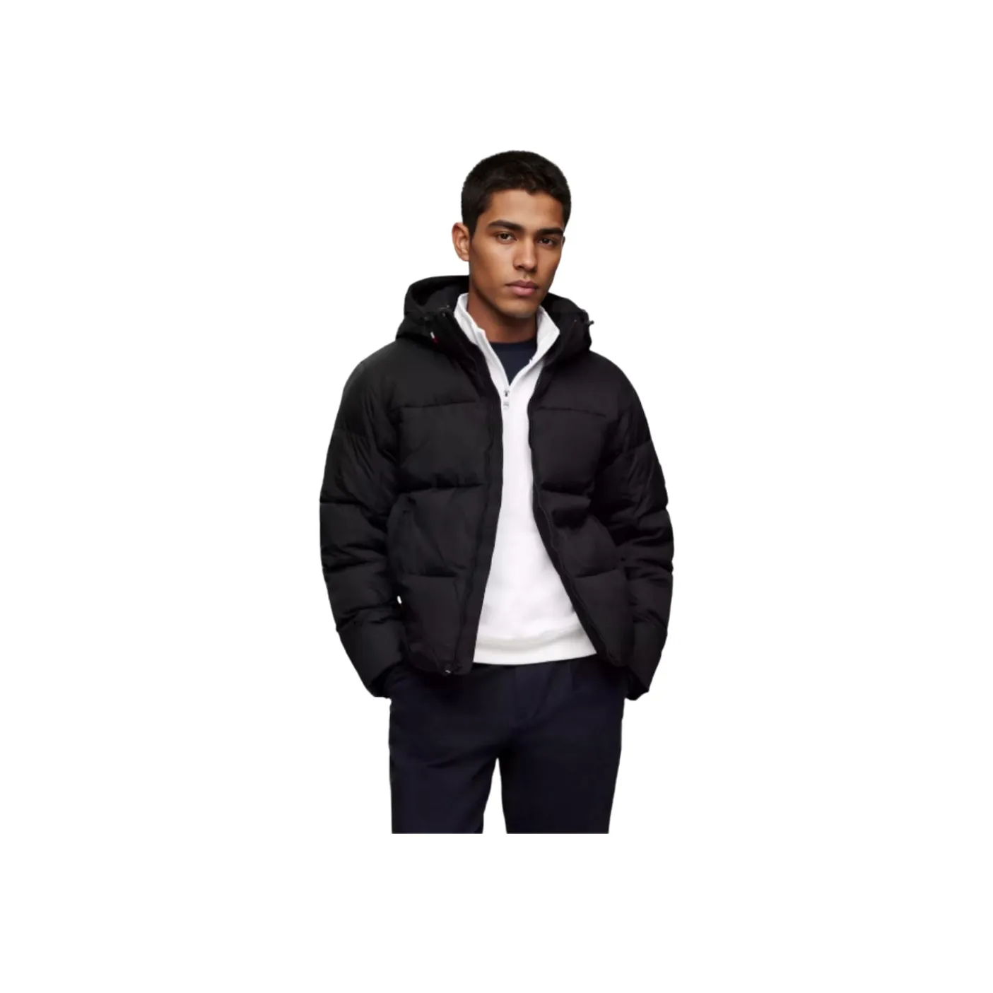 Tommy Hilfiger Хлопковый пуховик Мужской Черный