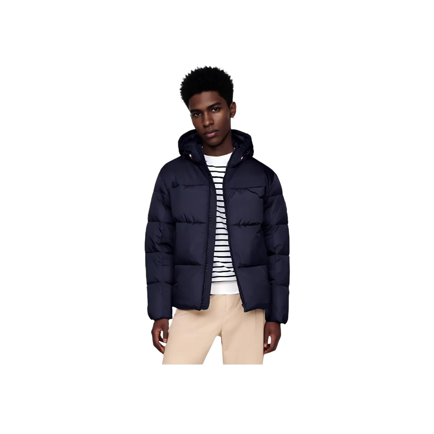 Tommy Hilfiger Хлопковый пуховик Мужской Темно-синий