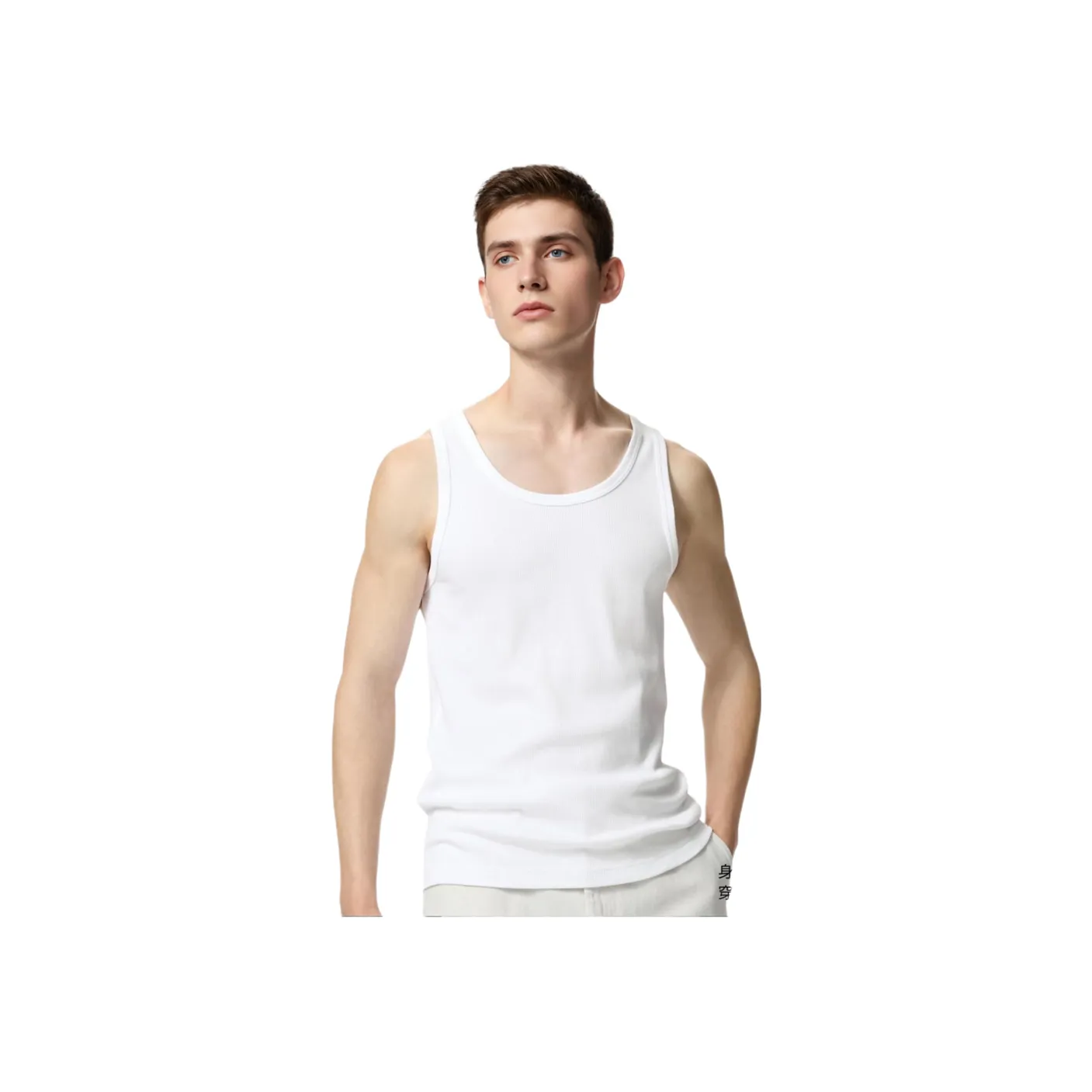 UNIQLO Белые Унисекс Майки