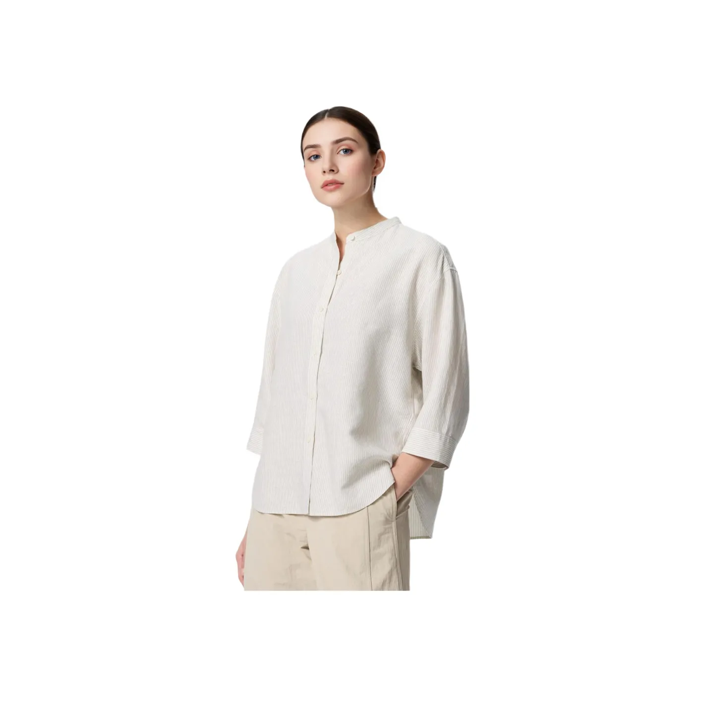 UNIQLO Бежевые Женские Рубашки