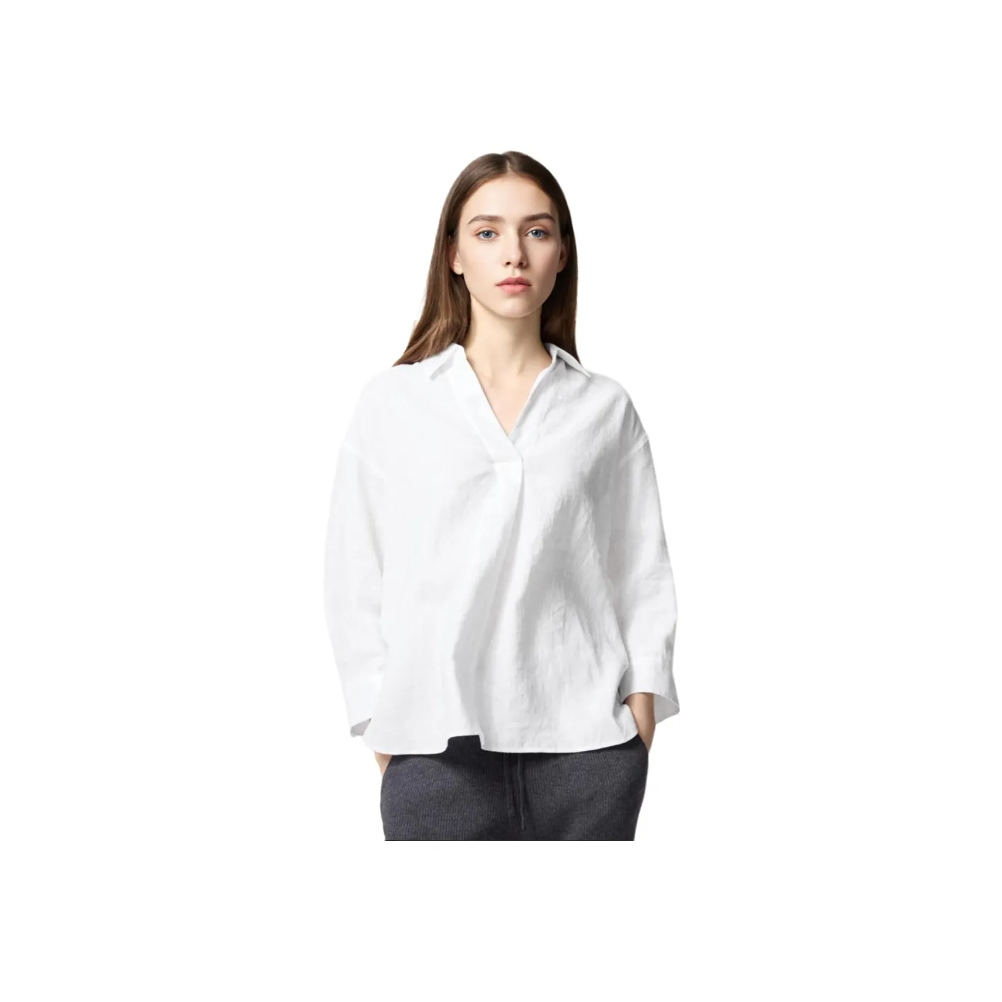 UNIQLO Белые Женские Рубашки