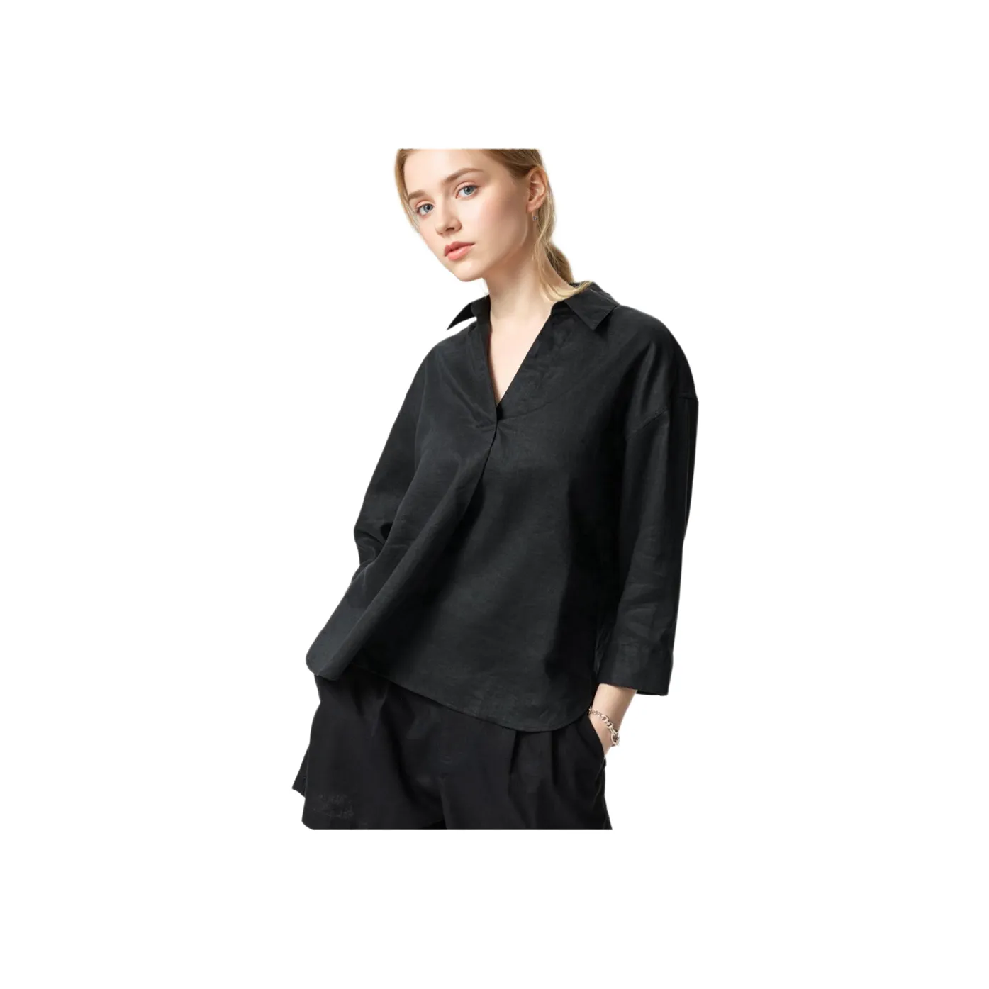 UNIQLO Черные Женские Рубашки