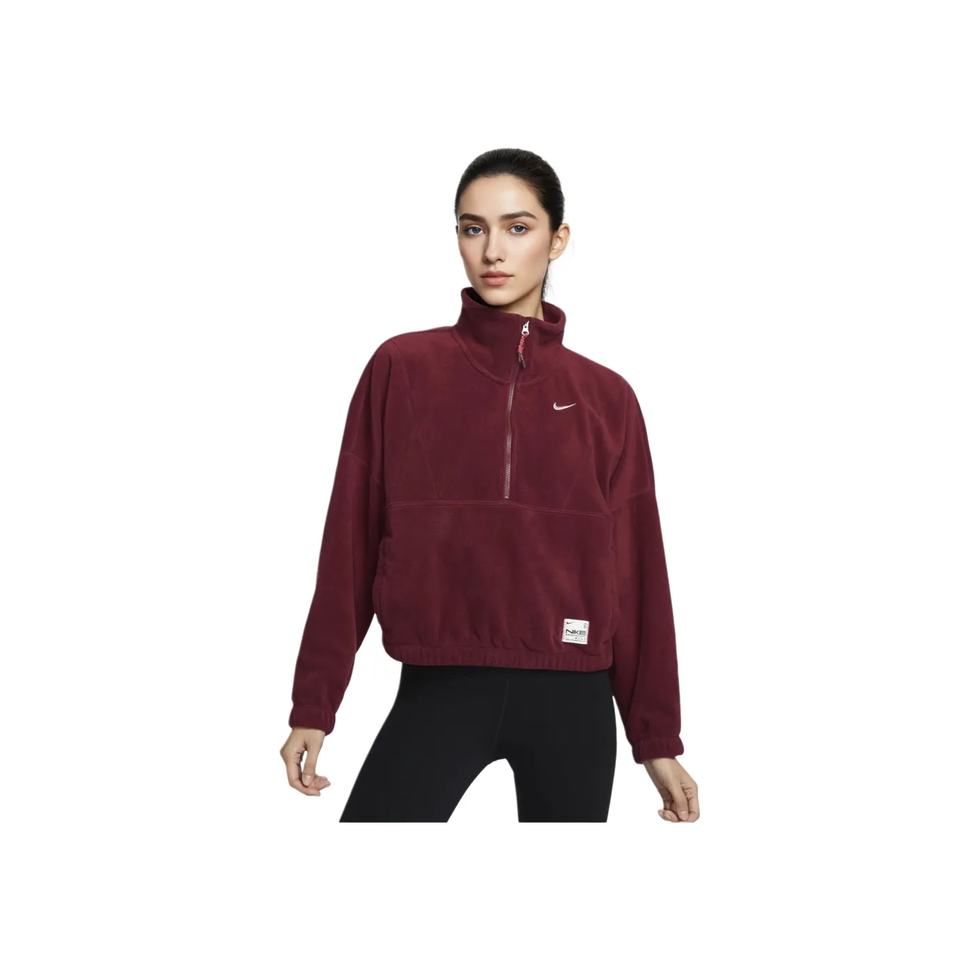 Nike Polar One TF HZ Топ Толстовка Женские Бордовый