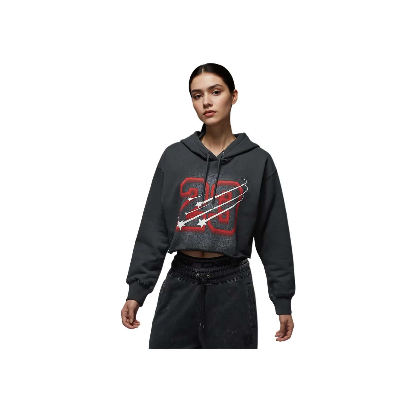 JORDAN Flight Fleece Women's Cropped Satin Lined Hoodie