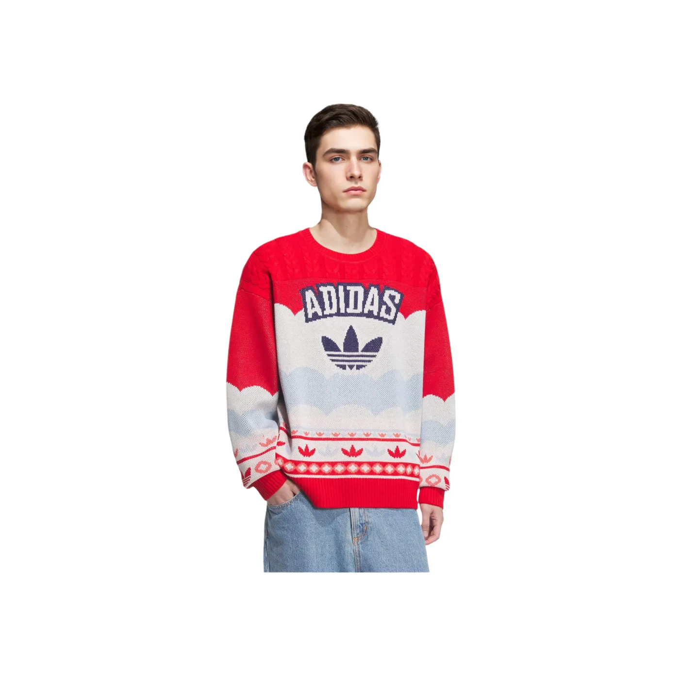 Adidas Originals Sweaters Unisex Red White