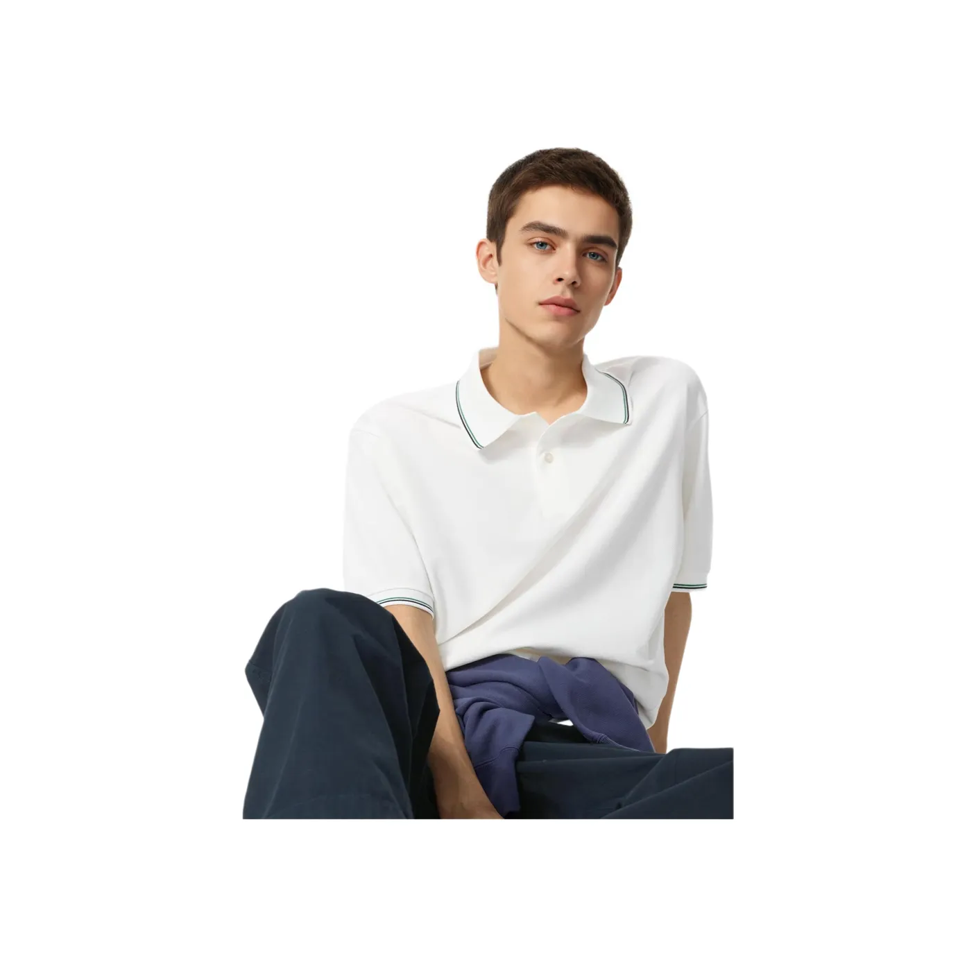 UNIQLO Белое унисекс-поло