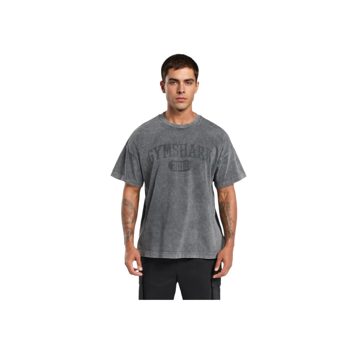 GYMSHARK T-Shirts Men Asphalt Gray