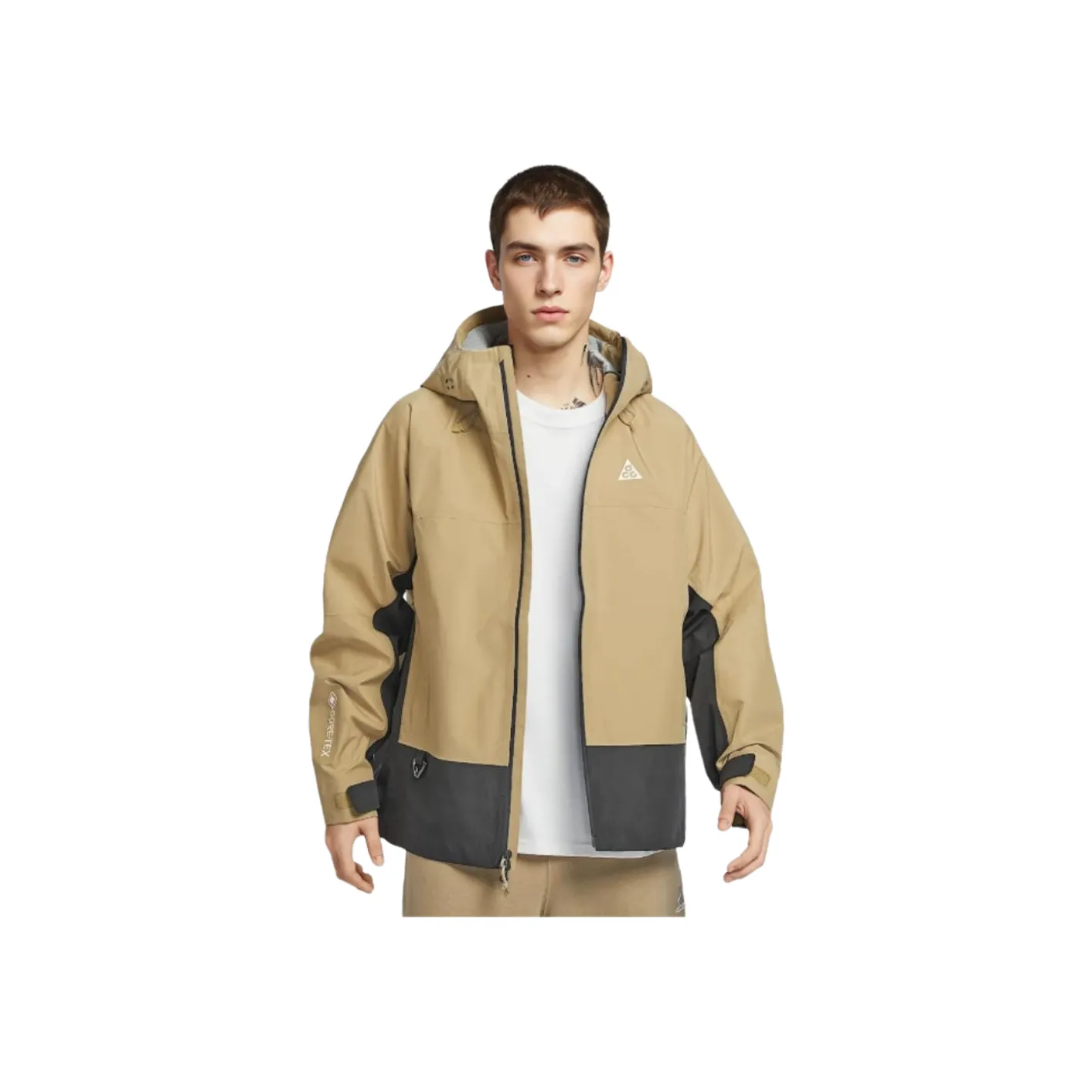 Nike ACG STORM-FIT ADV Outdoor Hiking Waterproof And Windproof Windbreaker Jacket Unisex Apricot Tea Brown